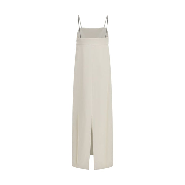 Brunello Cucinelli White Acetate Casual Dress