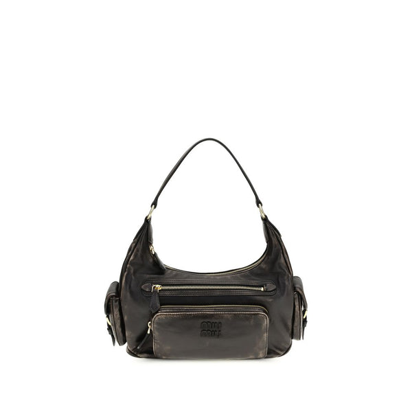 Miu Miu Brown Calf Leather Bos Taurus Shoulder Bag