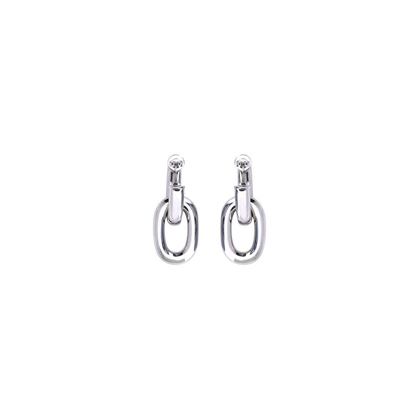 Rabanne Silver Resin Earrings