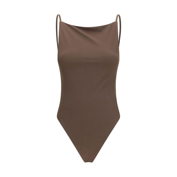 Jacquemus Brown Polyamide One-Piece Swimsuit