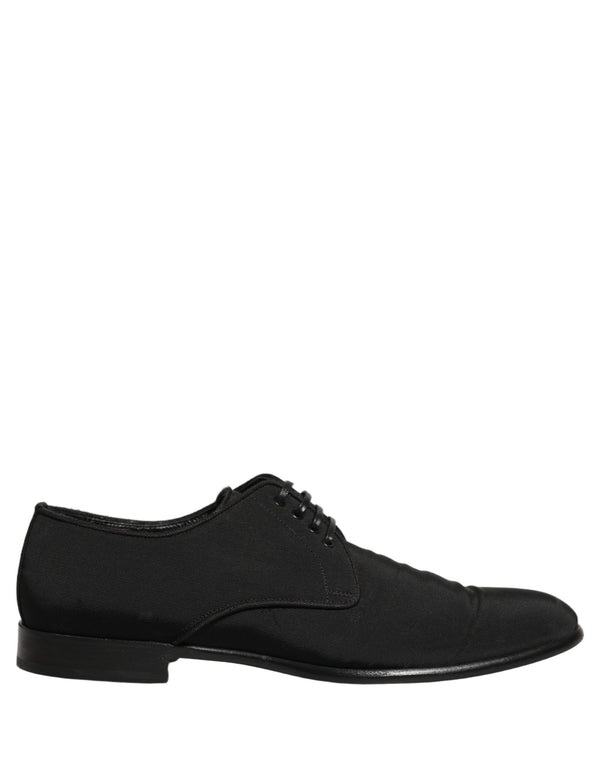 Dolce & Gabbana Black Suede Lace Up Derby Dress Formal Shoes