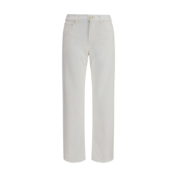 Umit Benan White Cotton Slim Fit Jeans