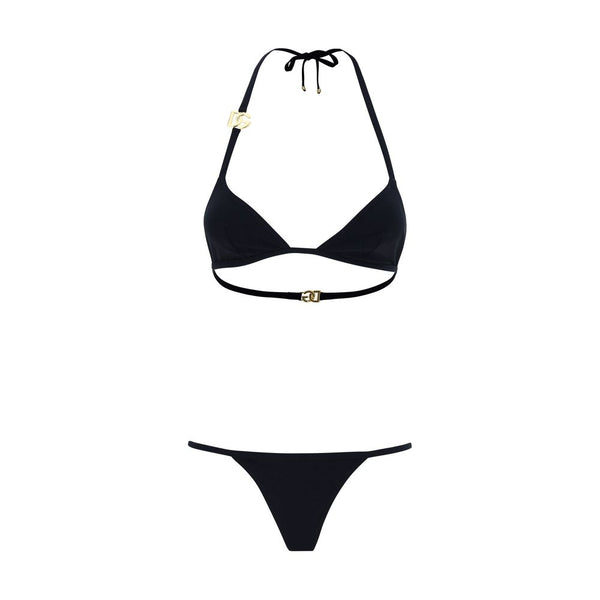 Dolce & Gabbana Black Nylon Bikini