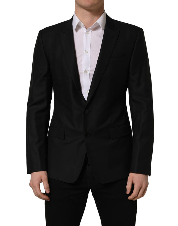 Dolce & Gabbana Black Wool Single Breasted Blazer Jacket