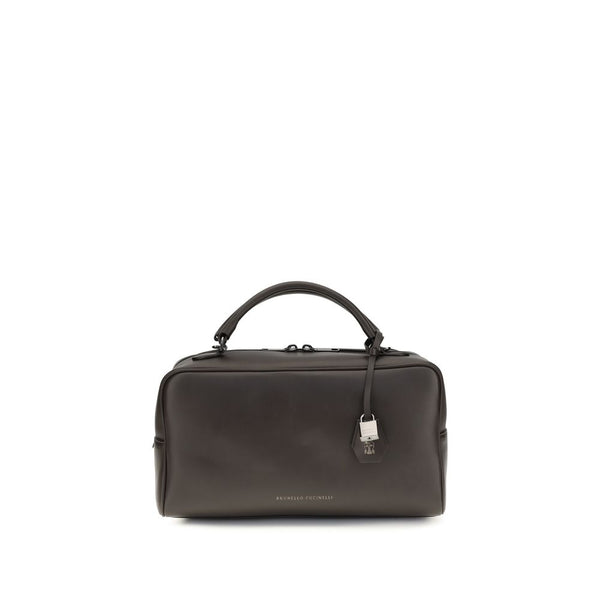 Brunello Cucinelli Brown Calf Leather Bos Taurus Handbag