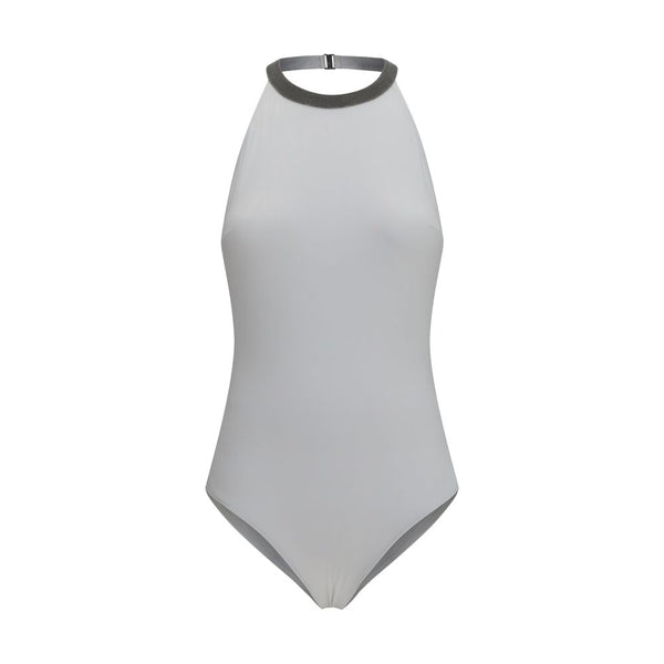 Brunello Cucinelli White Polyamide One-Piece Swimsuit