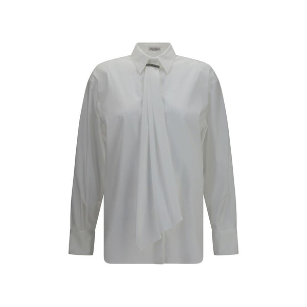 Brunello Cucinelli White Cotton Dress Shirt