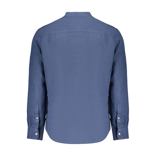 North Sails Blue Linen Mens Shirt