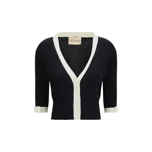 Valentino Garavani Black Cotton Cardigan