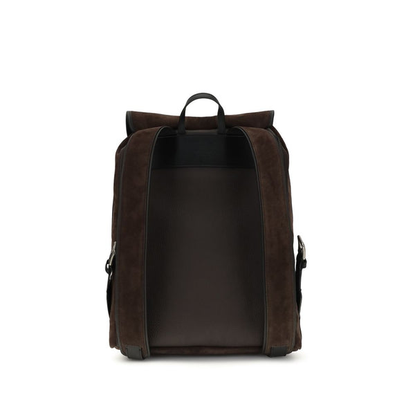Valentino Garavani Brown Calf Leather Bos Taurus Backpack