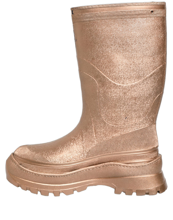 Dolce & Gabbana Rose Gold PVC Pull On Rain Boots Men Shoes