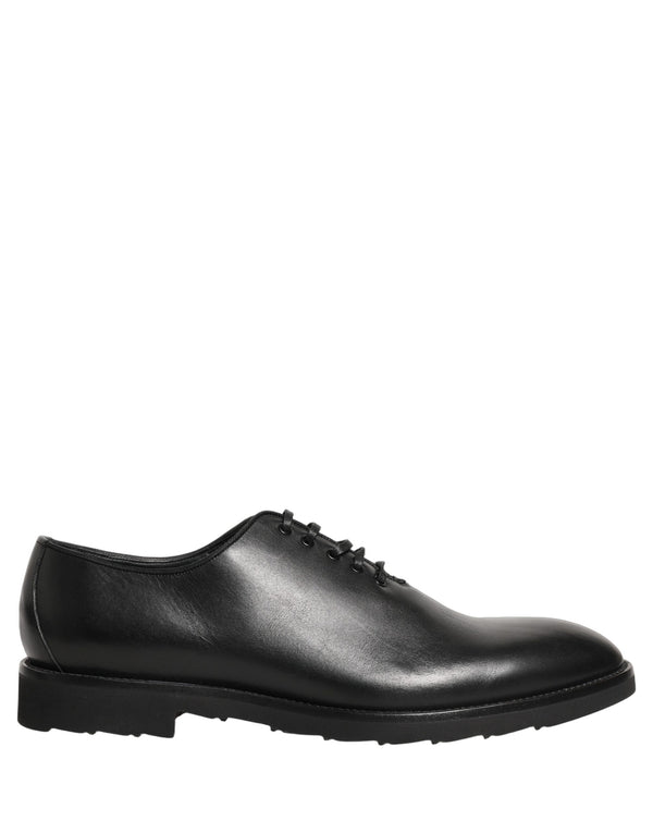 Dolce & Gabbana Black Leather Men Oxford Dress Formal Shoes