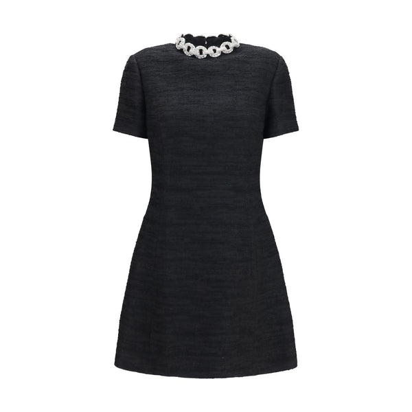 Valentino Garavani Black Cotton Cocktail Dress