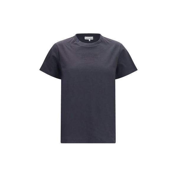 Ganni Black Cotton T-Shirt