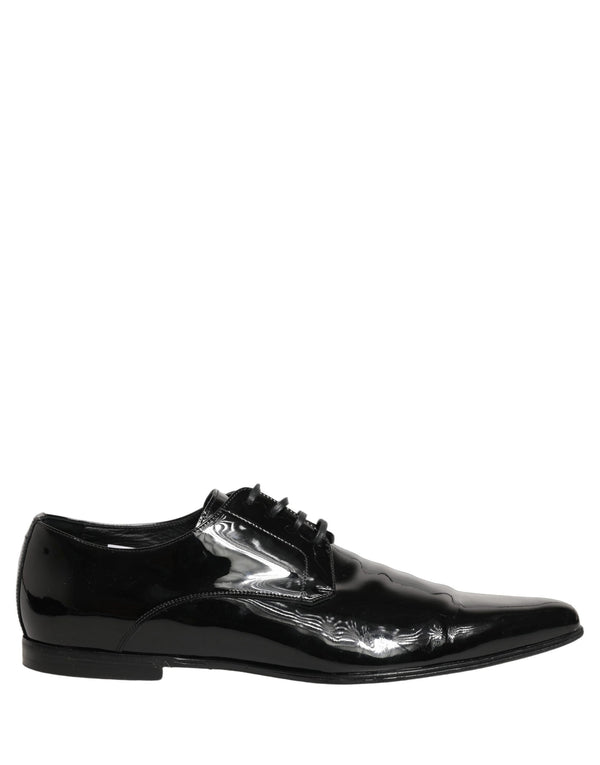 Dolce & Gabbana Black Leather Derby Dress Men Formal Shoes