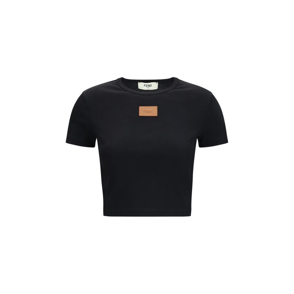 Fendi Black Cotton T-Shirt