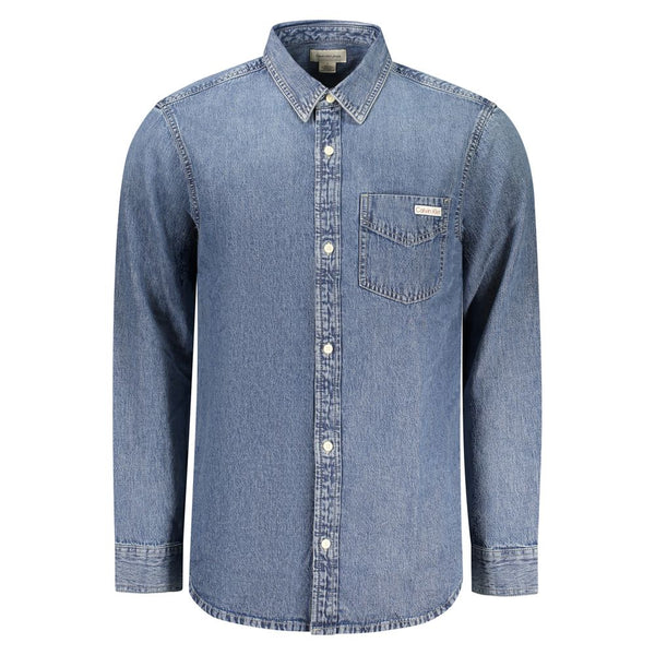 Calvin Klein Blue Cotton Men's Shirt