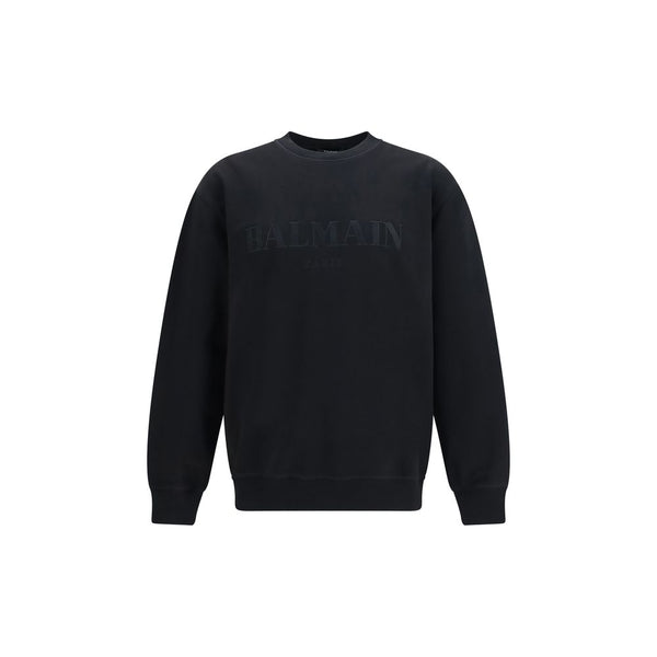 Balmain Black Cotton Sweatshirt