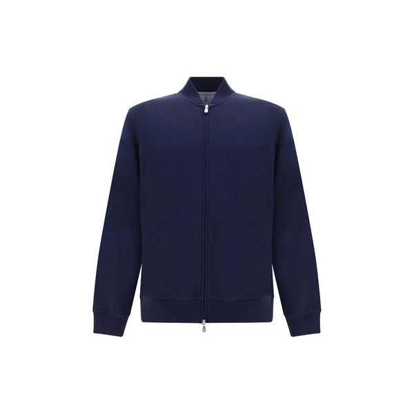 Brunello Cucinelli Blue Cotton Sweatshirt