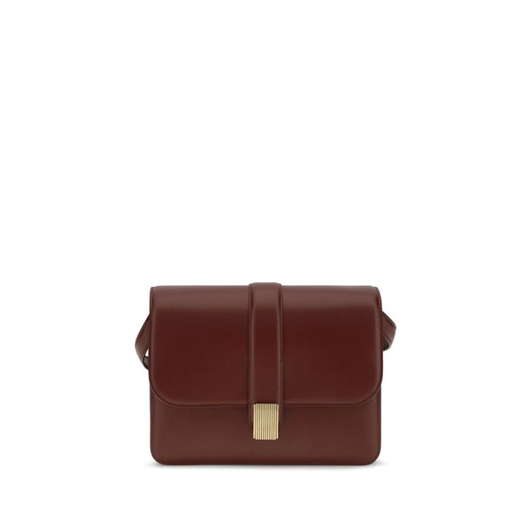 Khaite Bordeaux Calf Leather Bos Taurus Shoulder Bag