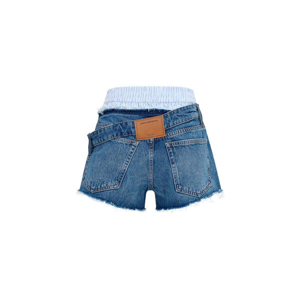 Alexander Wang Blue Cotton Bermuda Shorts