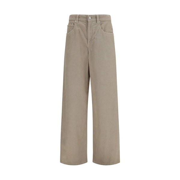 Brunello Cucinelli Beige Cotton Casual Pants