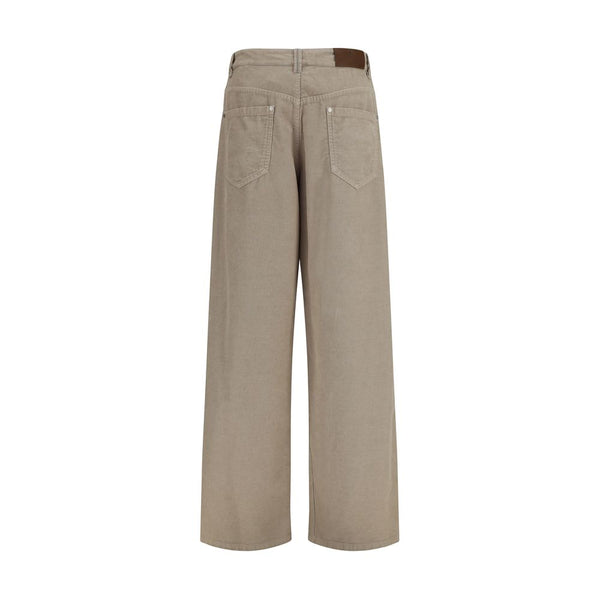 Brunello Cucinelli Beige Cotton Casual Pants
