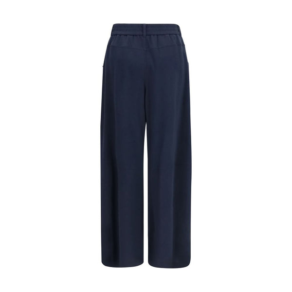 Brunello Cucinelli Blue Cotton Casual Pants