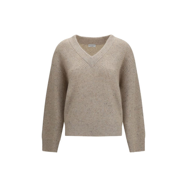 Brunello Cucinelli Beige Cashmere Sweatshirt