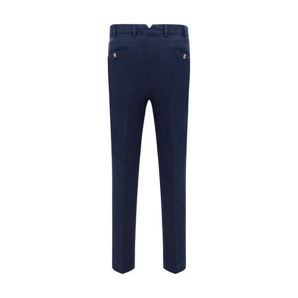 Brunello Cucinelli Blue Cotton Casual Pants