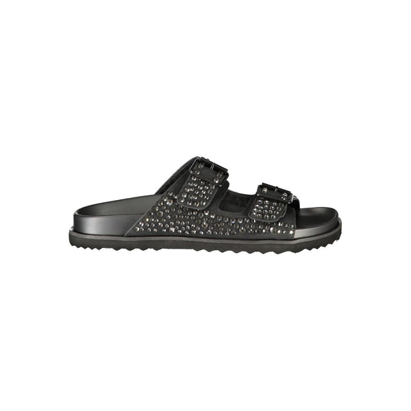 Laura Biagiotti Black Polyurethane Women's Slipper