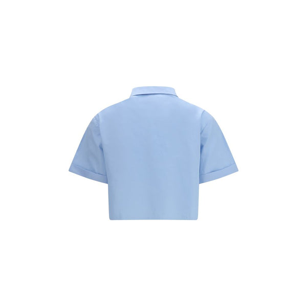Miu Miu Blue Cotton Shortsleeve Shirt