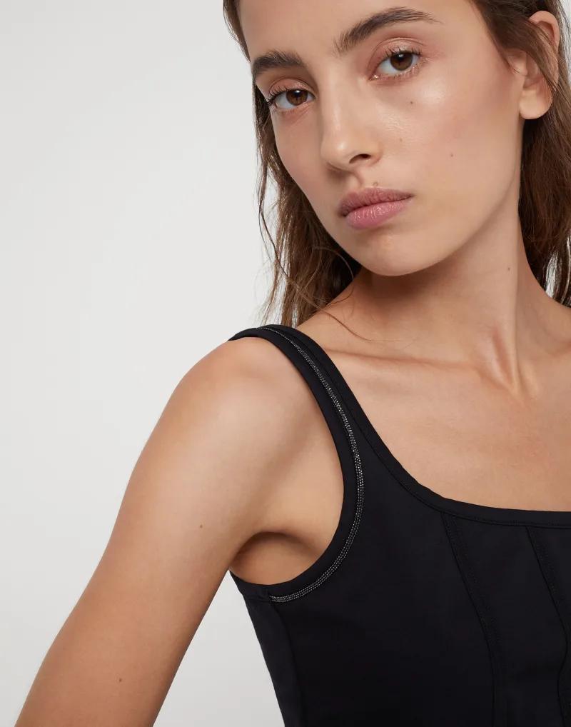 Brunello Cucinelli Black Cotton T-Shirt