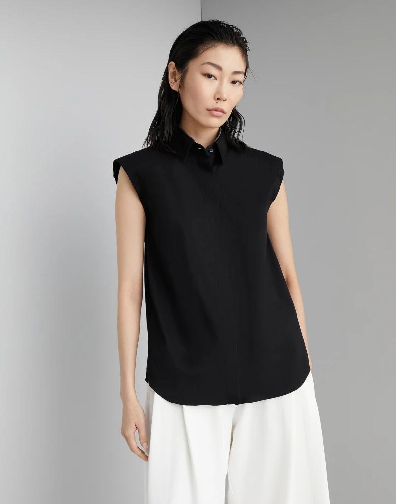 Brunello Cucinelli Black Cotton Shirt