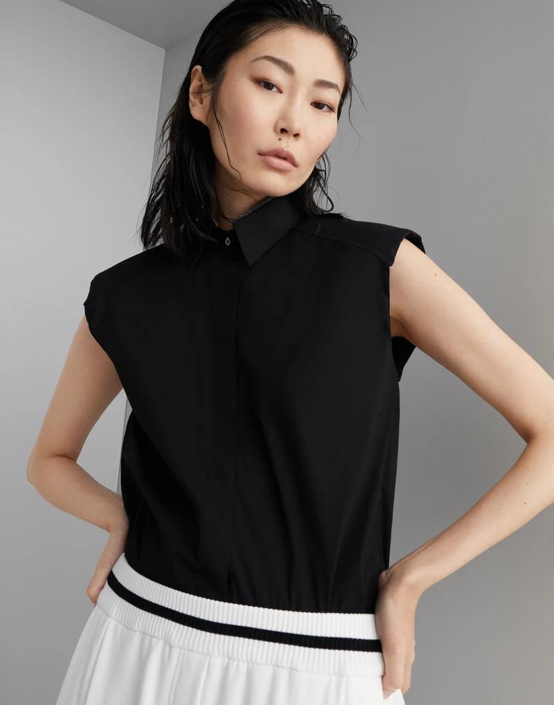 Brunello Cucinelli Black Cotton Shirt