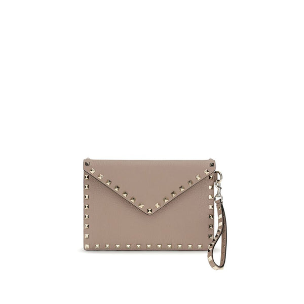 Valentino Garavani Beige Calf Leather Bos Taurus Wallet
