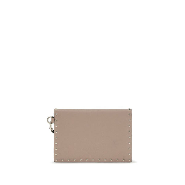Valentino Garavani Beige Calf Leather Bos Taurus Wallet