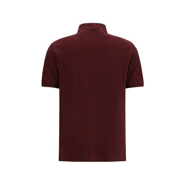 Brunello Cucinelli Bordeaux Cotton Polo Shirt
