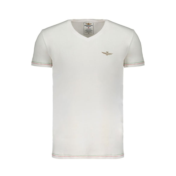 Aeronautica Militare Bianco Cotton Mens T-Shirt