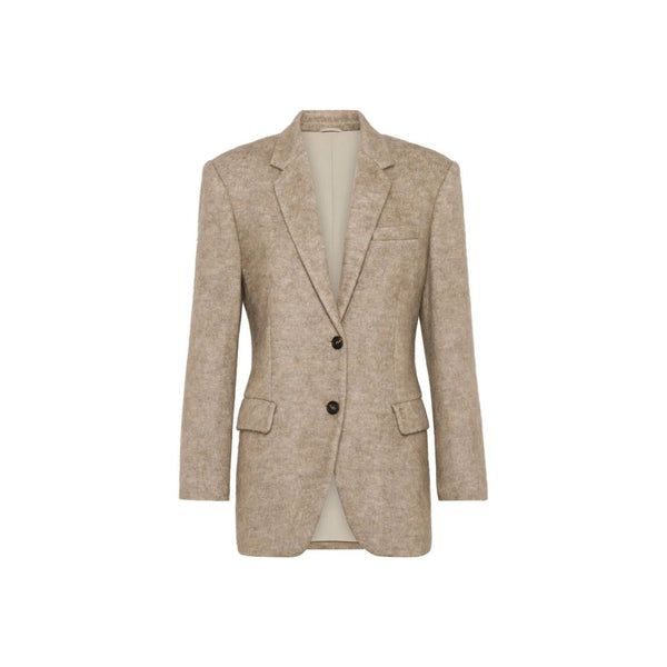 Brunello Cucinelli Beige Cashmere Blazer