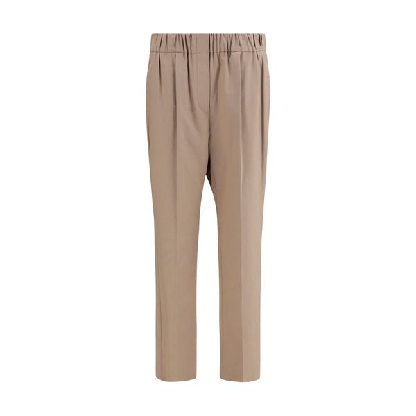 Brunello Cucinelli Beige Cotton Casual Pants
