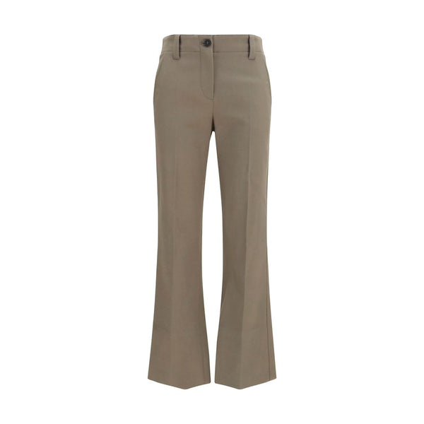 Brunello Cucinelli Brown Cotton Flared Pants