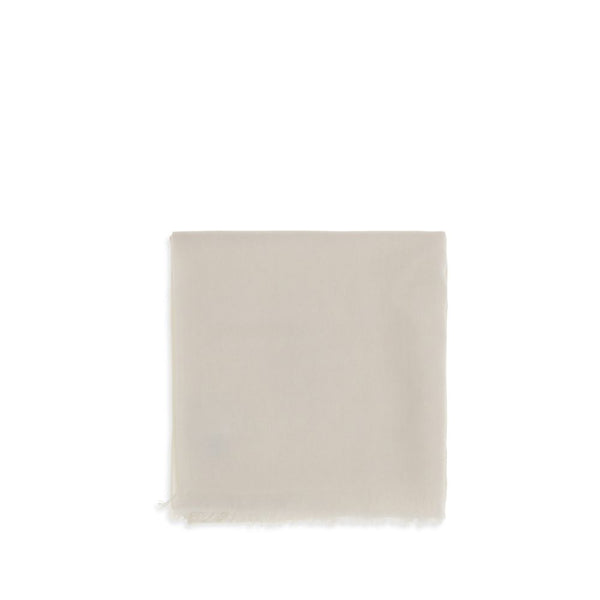 Brunello Cucinelli White Cashmere Scarf