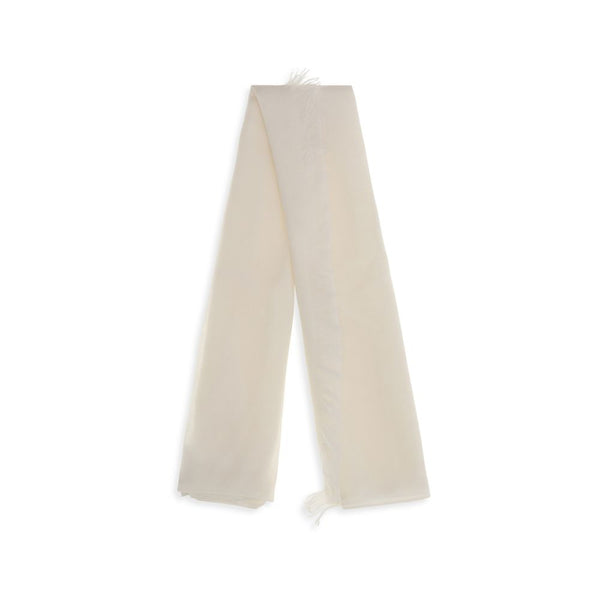 Brunello Cucinelli White Cashmere Scarf