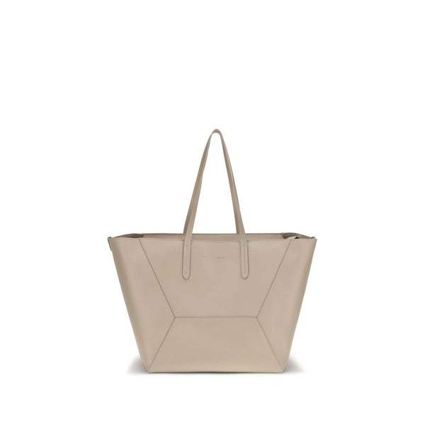 Brunello Cucinelli Beige Calf Leather Bos Taurus Shoulder Bag