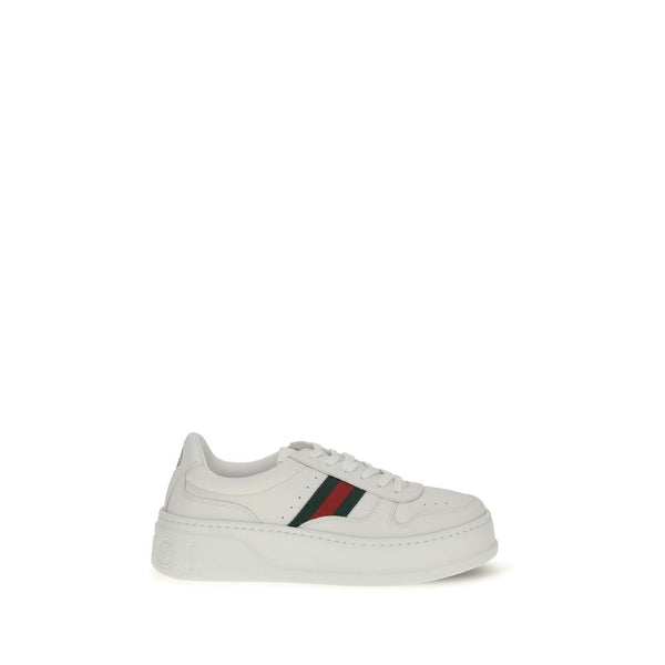 Gucci White Calf Leather Bos Taurus Chunky Sneakers