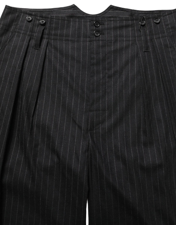 Dolce & Gabbana Black Pinstripe Wool Men Dress Trouser Pants