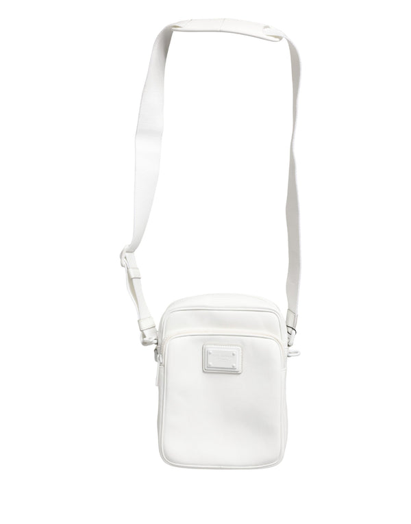 Dolce & Gabbana White Logo Plaque Crossbody Shoulder Borse Men Bag