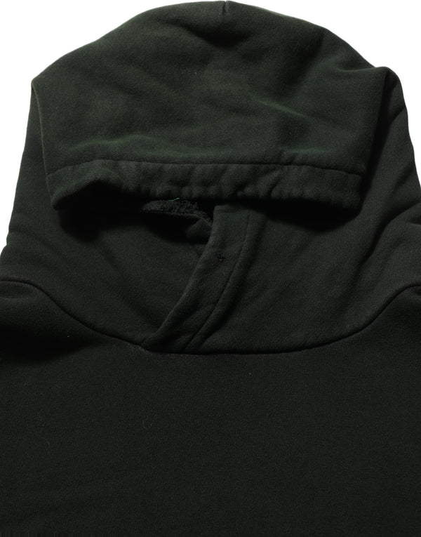 Dolce & Gabbana Black Cotton Hooded Men Sweatshirt Sweater