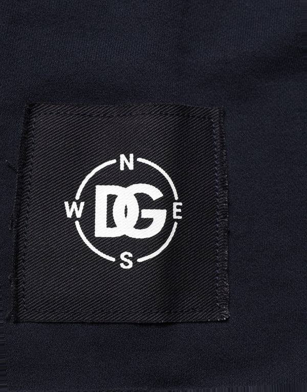 Dolce & Gabbana Dark Blue Logo Cotton Sweatshirt Sweater